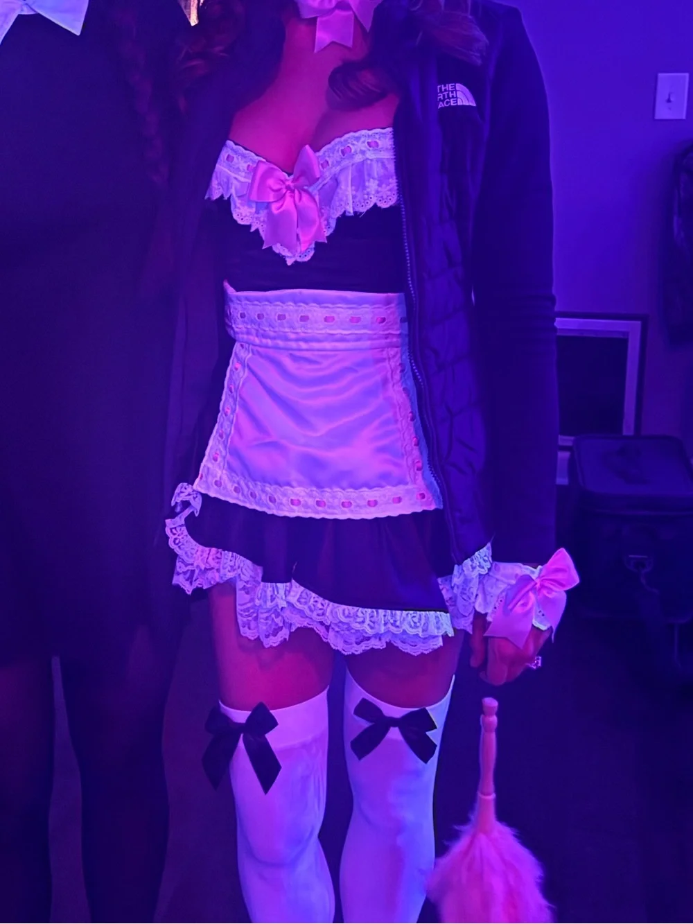 Trashy Lingerie Original Sexy Black & Pink French Maid Chemise with Apron